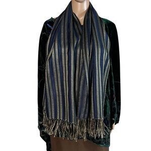 Vintage Saldarini Silk Blend Made In Italy Scarf 13'' x 62''